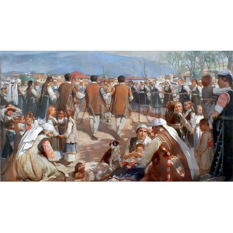 РЕПРОДУКЦИИ НА КАРТИНИ Шопско хоро (1890)